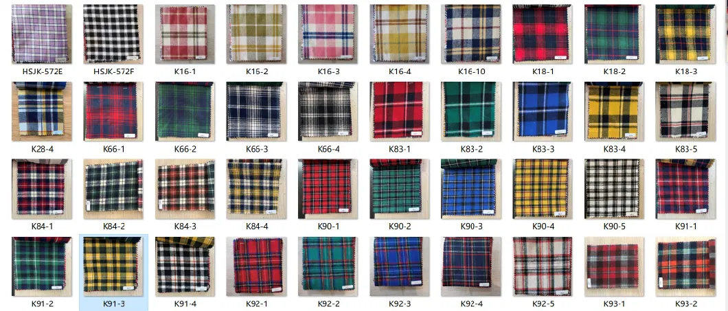 2023 Long Sleeve 100% Cotton Flannel Blouse Plaid Oversized Checked Shirts for Women