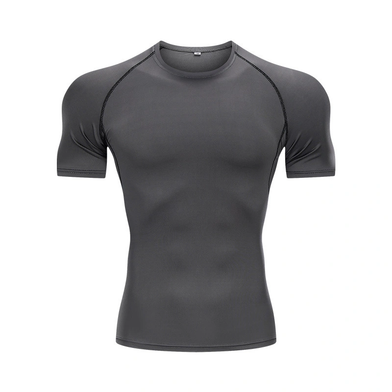 Short-Sleeve Quick-Drying Running Training Men Breathable Elastic Gym Wear Sports Wear T-Shirt