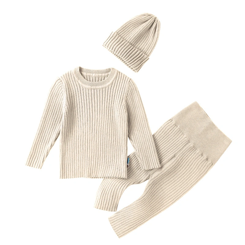 2023 Infant Toddler Baby Sweater Bubble Romper Chunky Knit Vintage Pullover Girls Boys&prime; Long Sleeve Oversized Baby Sweater