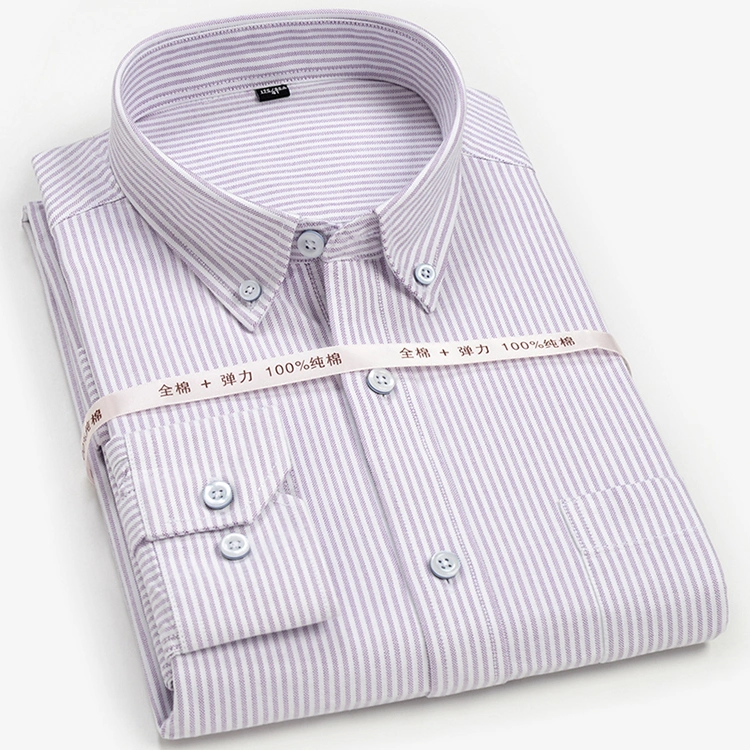 Top Quality Man Customize Logo Long Sleeve Dress Shirt Slim Fit Business Office Working Formal White Male Shirts