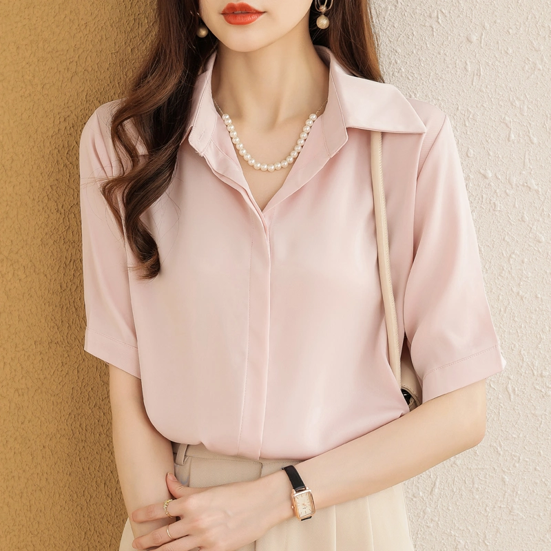 Autumn Fashion Button up Satin Silk Shirt Vintage Blouse Women White Lady Long Sleeves Female Loose Street Shirts