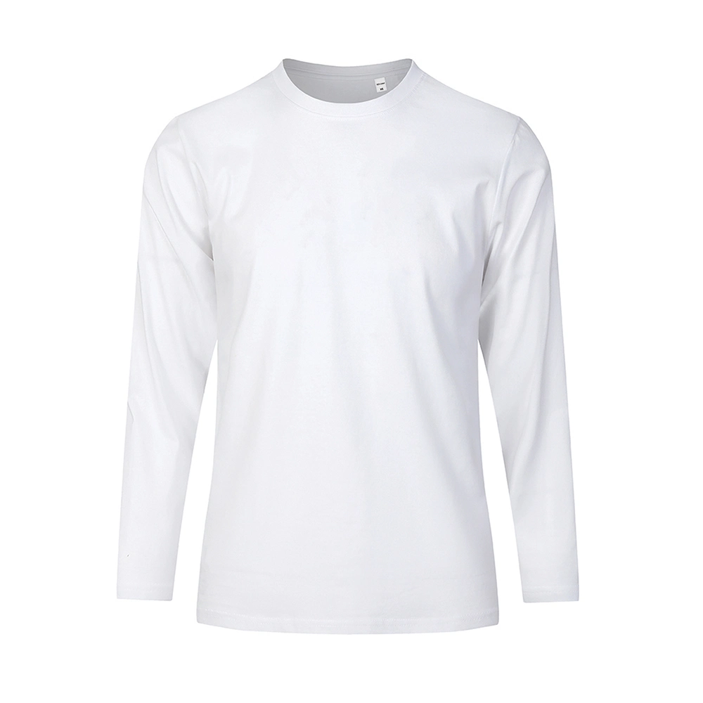 Factory Direct Sales 100% Cotton Long Sleeves Men T-Shirt with Printing OEM Custom Logo