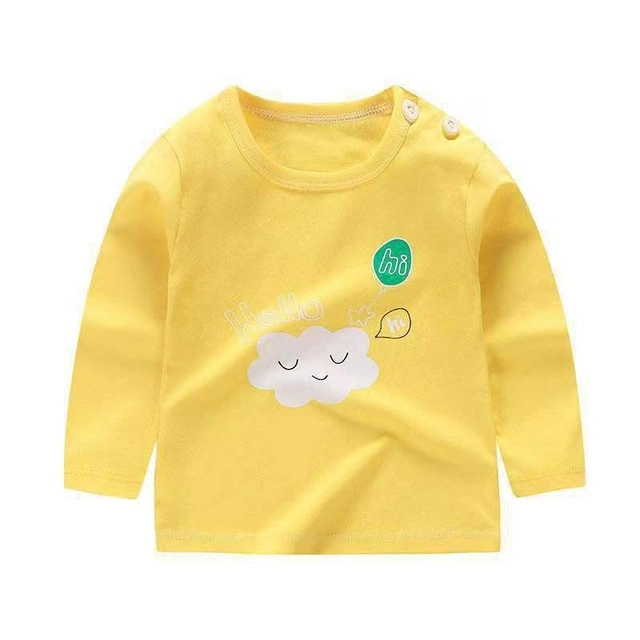 Baby Cute T Shirt Long Sleeve Cartoon Clothing Boys Tee Tops Soft Girl Casual Cotton Bottoming Shirt