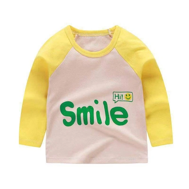 Baby Cute T Shirt Long Sleeve Cartoon Clothing Boys Tee Tops Soft Girl Casual Cotton Bottoming Shirt