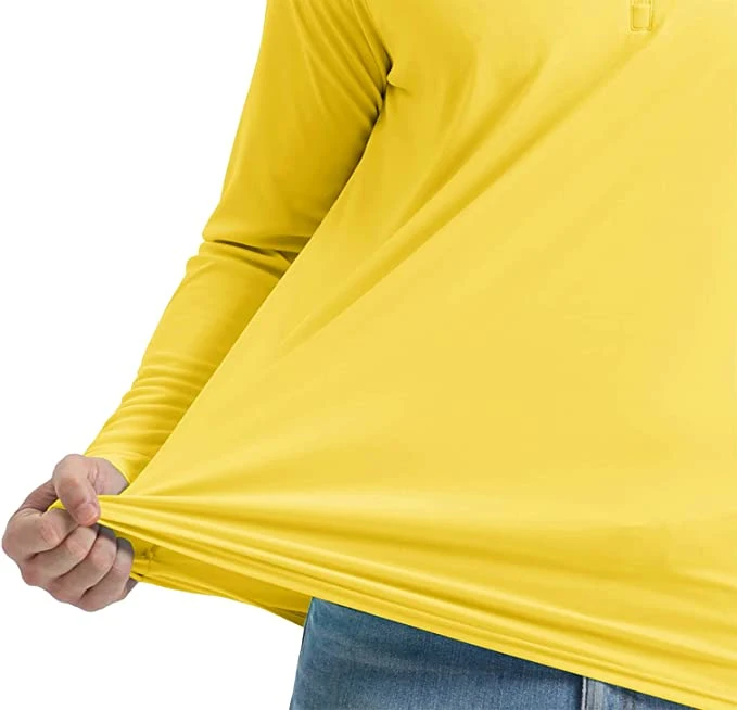 1/4 Zip Long Sleeve Shirt with Pockets Mens Zip Pullover T-Shirt Oversized T-Shirt