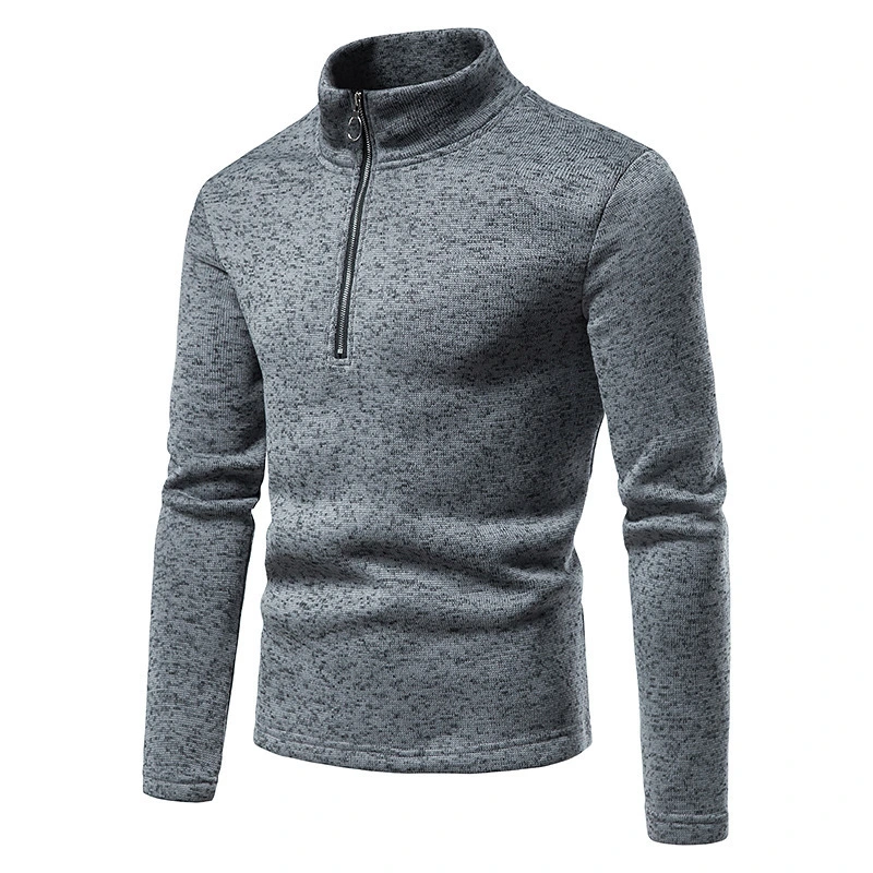 Half Zipper Factory High Quality Men Casual Sport Wind Long Sleeve Turtle Neck Sweater Fleece Street Fashion Men&prime;s Fleece Hoodies Pullover