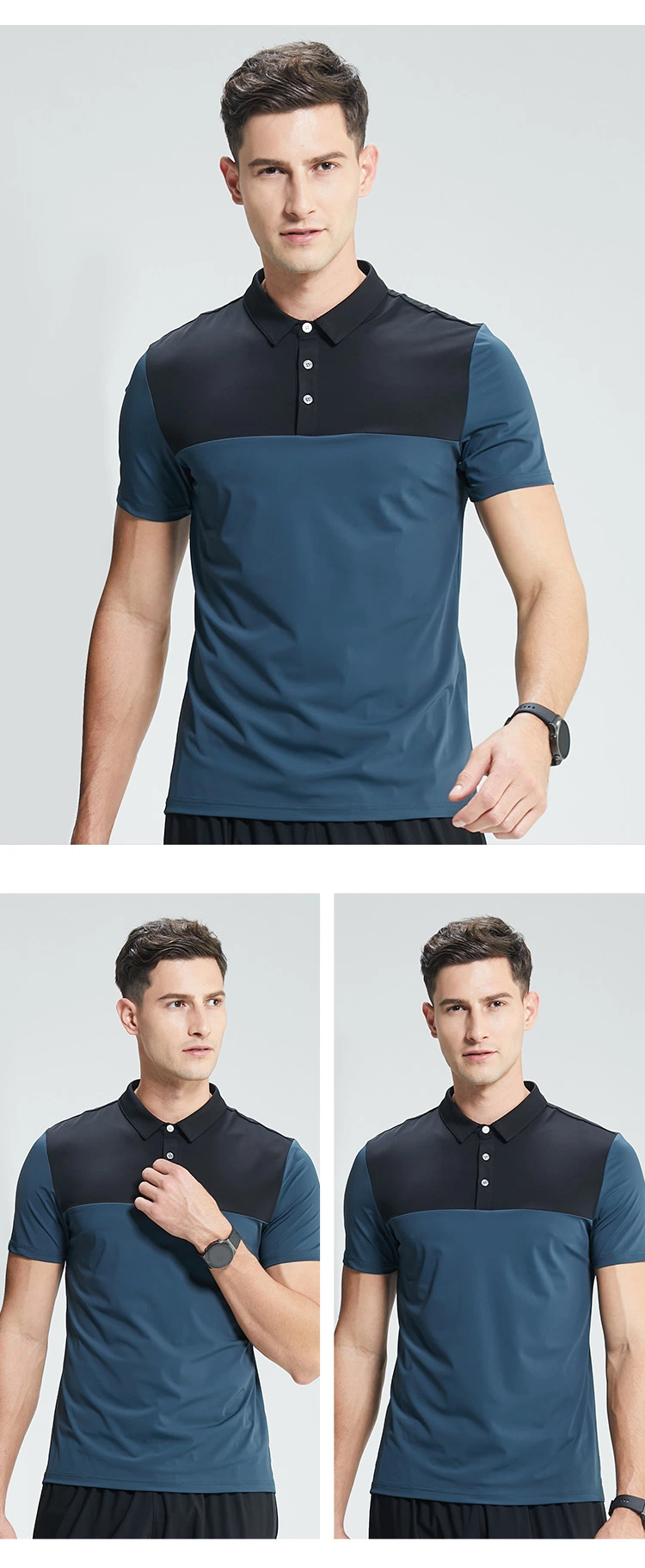 Wholesale High Quality Plain Casual T-Shirts Embroidered Polo Tshirt Golf Clothing Custom Logo Simple Polo Shirt for Men