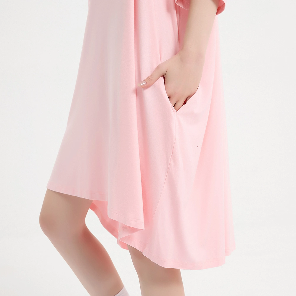 Oversized One Size Extra Long Bamboo Sleep Tee for Summer Night Dress Plus Size Women Nightwear Sleepwear Nightgown Factory