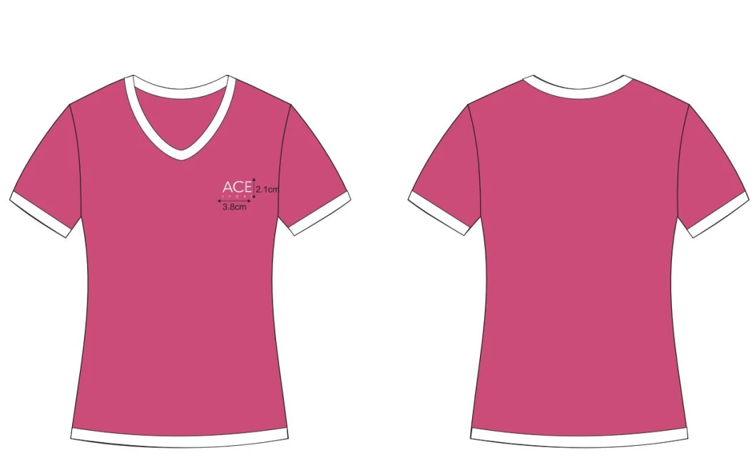 OEM Women Printing Round Neck Tshirt with Custom Logo