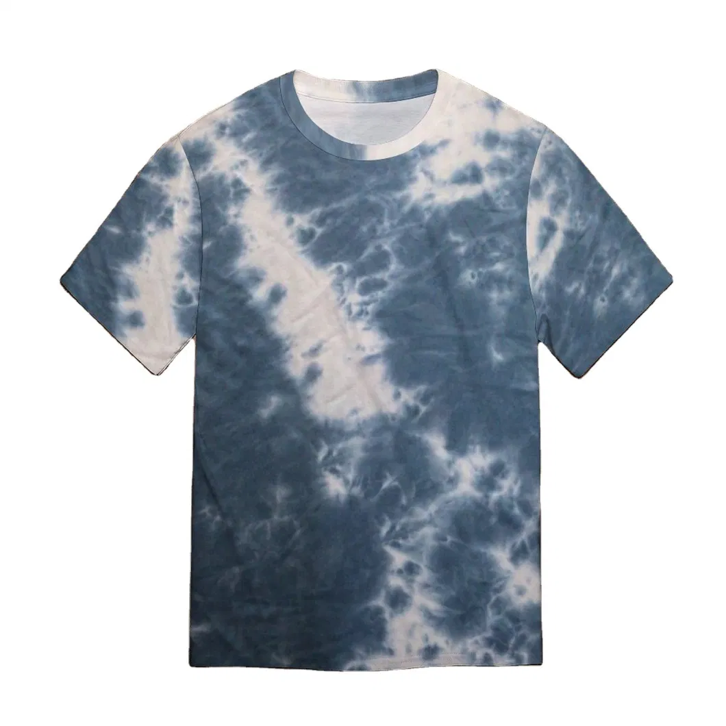 Wholesale Summer Casual Tees Short Sleeves Print Tie Dye Mens Loose Oversized T Shirt