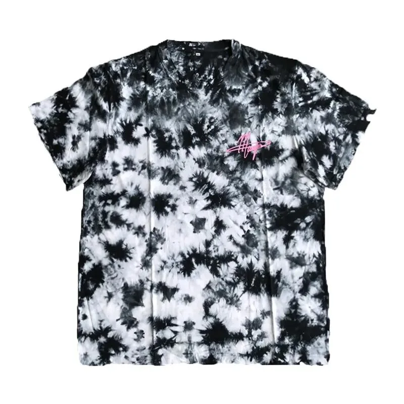 Wholesale Summer Casual Tees Short Sleeves Print Tie Dye Mens Loose Oversized T Shirt