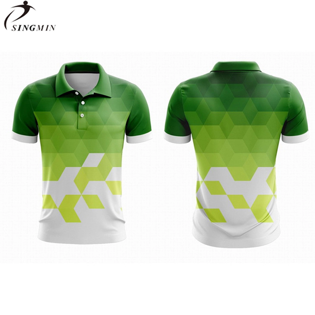 Custom Logo Men Polyester Digital Sublimation Sports Polo Shirt for Team Club