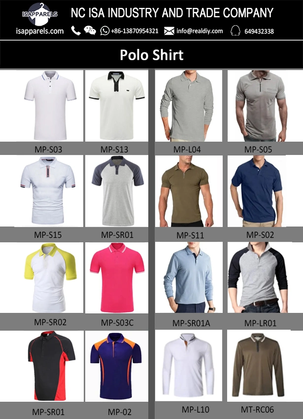 Wholesale Custom Embroidered Printing Logo Plain 100% Cotton Unisex Uniform Golf Polo Shirts