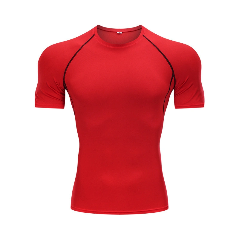 Short-Sleeve Quick-Drying Running Training Men Breathable Elastic Gym Wear Sports Wear T-Shirt