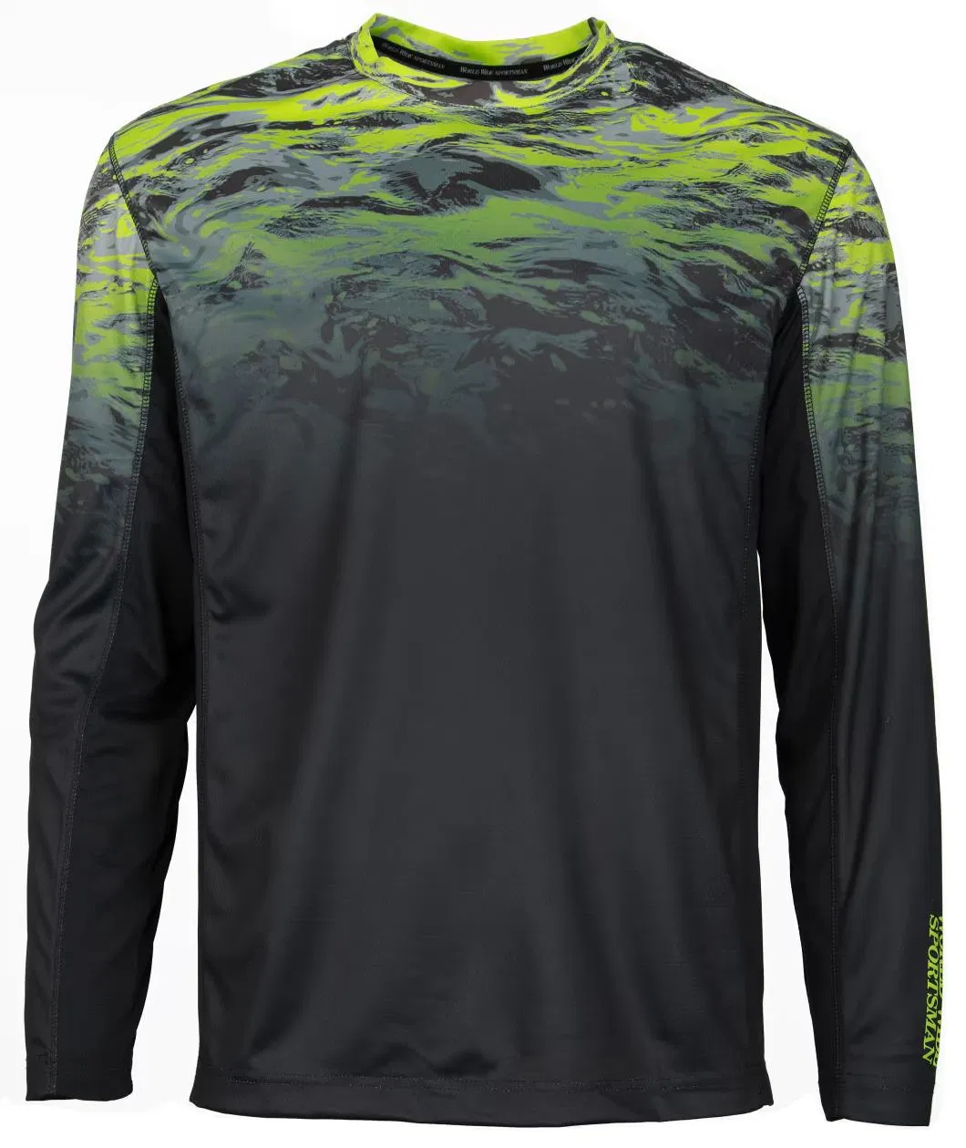 High Quality Custom Your Design Sublimation Printing Long Sleeves Customized Fishing Crewneck Shirts Fitted Jersey Patchwork Breathable T Shirt