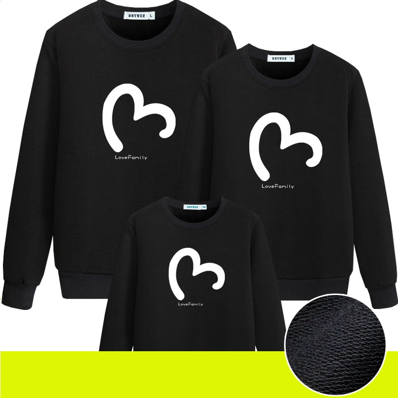 Family Matching Outfits Clothes Long Sleeve Pullover Sweatshirt Tops Shirt for Holiday Love Men Boy Girl