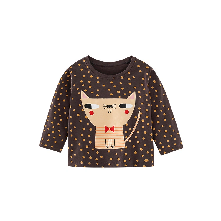 Girls Clothing Cotton Cute Cat New Style Kids Wear Soft Children&prime;s Shirt