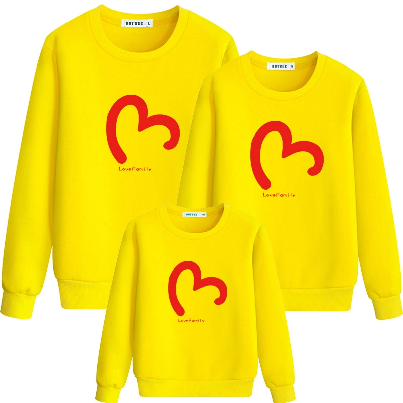 Family Matching Outfits Clothes Long Sleeve Pullover Sweatshirt Tops Shirt for Holiday Love Men Boy Girl