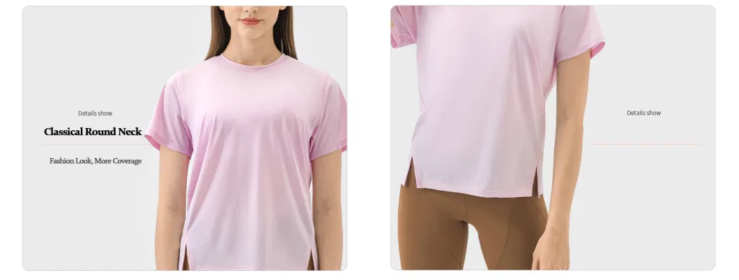 New Style Quick-Dry Sports Short Sleeves Relfective Night Running T-Shirts for Women