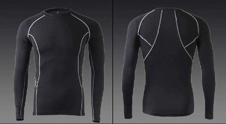 Fleece Lined Thermal Sports Compression Long Sleeve Shirts for Workout