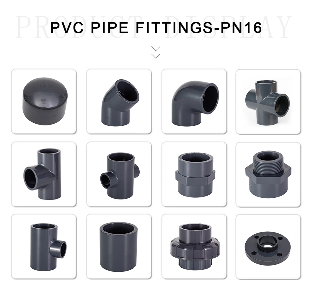 Long Service Life PVC Rubber Ring Joint Fittings Equal Tee