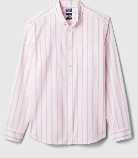 Hot Fashionabke Casual Design Pink Striped Long Sleeve Shirt for Men