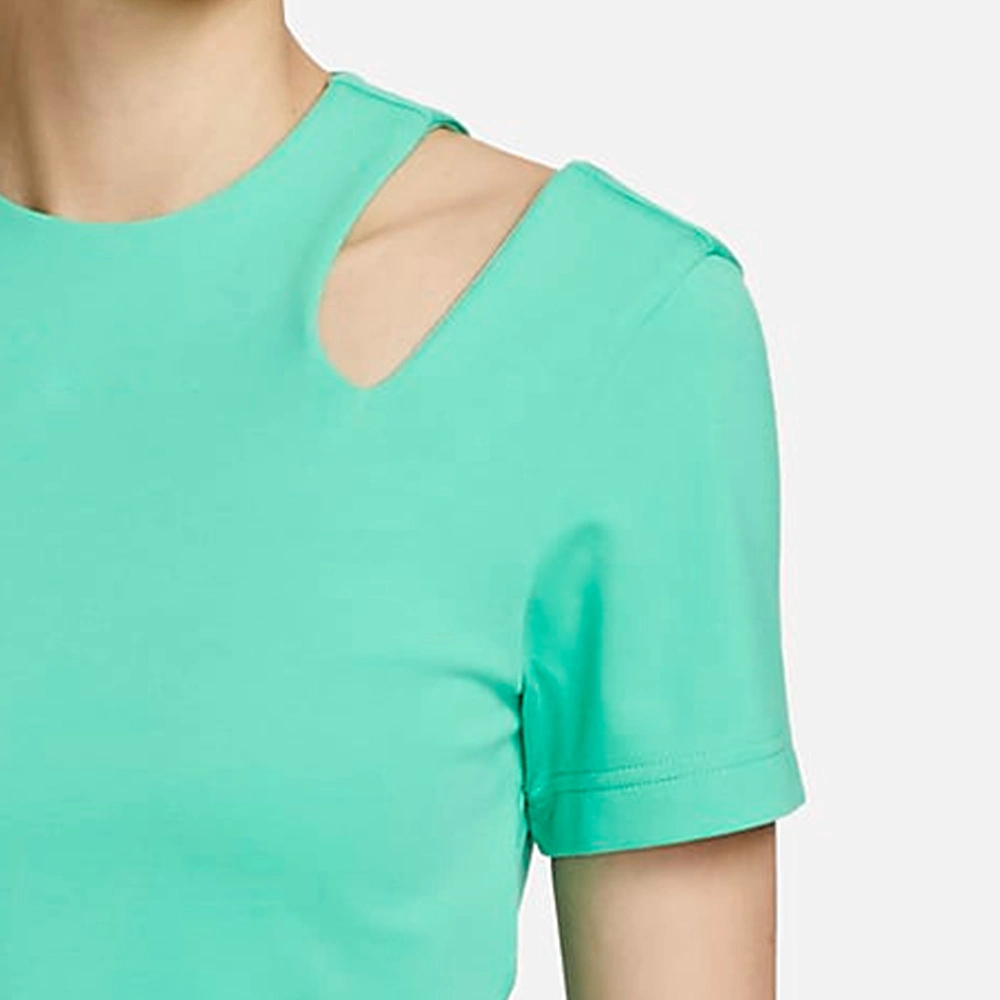 Short Sleeve Round Neck Women Tops Breathable Basic Hollow Lightweight Yoga Tank Tops T-Shirt