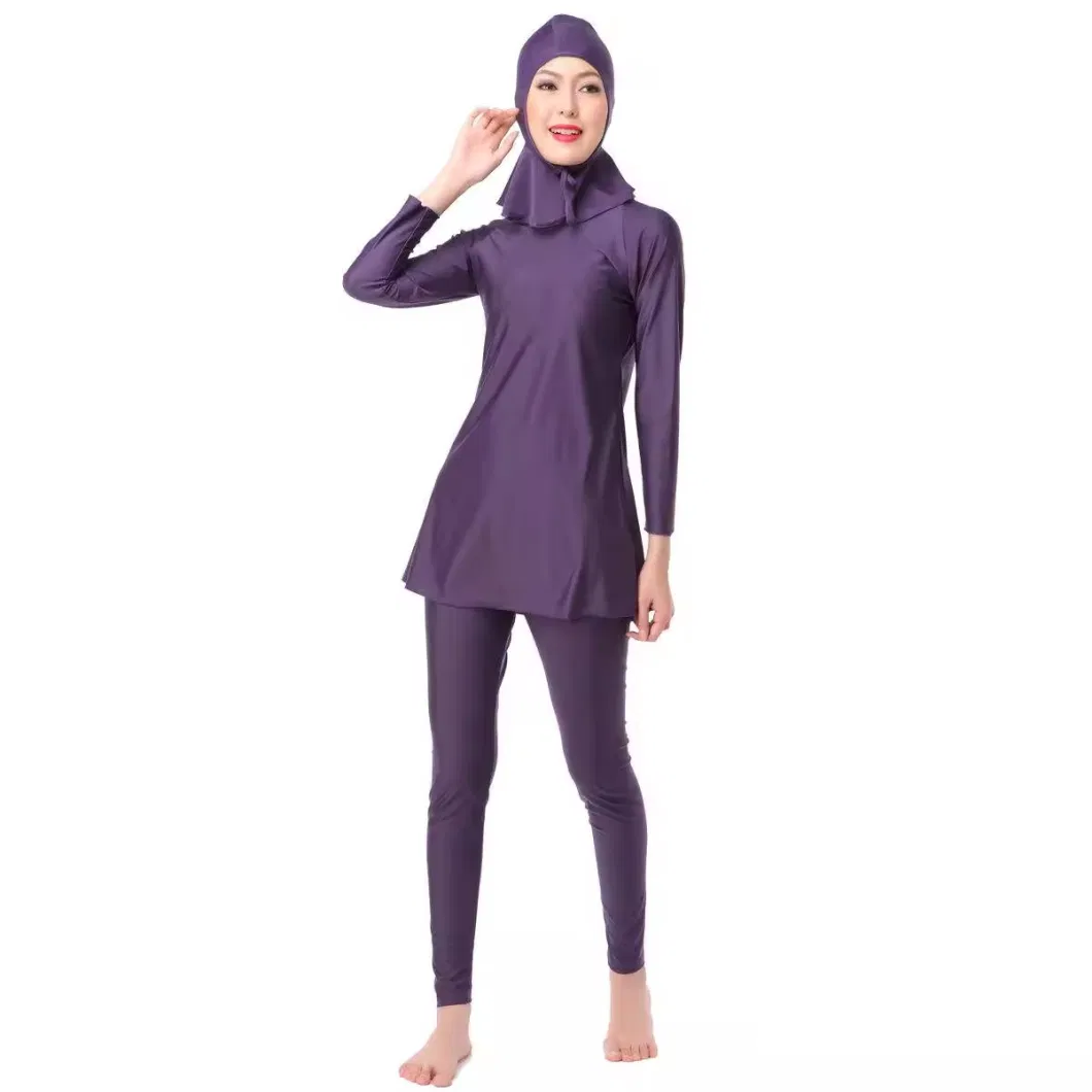 Modest Muslim Swimwear Long Sleeves for Women Girls Full Cover Islamic Hijab Swim Suit Swimwear