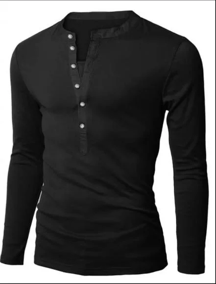 Korean Version of Tight Muscle Man Figure Long Sleeve Tee, Casual Base Shirt