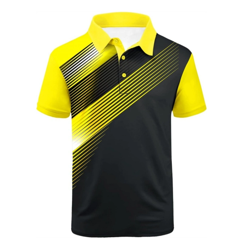 Custom Logo Full Printing Solid Color Blank Polyester Breathable Quick Dry Slim Fit High Quality Summer Hot Selling Uniform Work Unisex Polo Shirt