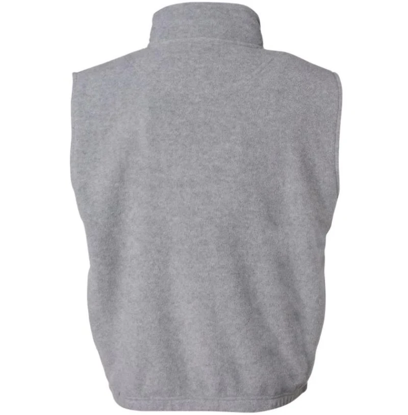 Custom Work Coat Men Grey Waistcoat Full-Zip Sweater Fleece Vest Jacket with Different Size