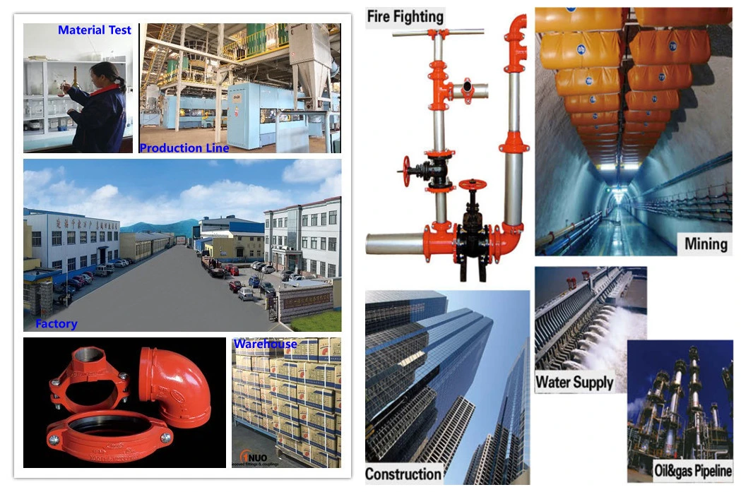 ANSI Class 150 Long Radius Ductile Iron Grooved Equal Tee