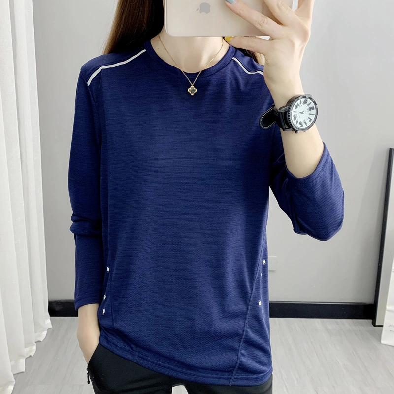 Outdoor Cationic Moisture Absorption Sweat-Wicking Quick-Drying T-Shirt Women&prime;s Long Sleeve