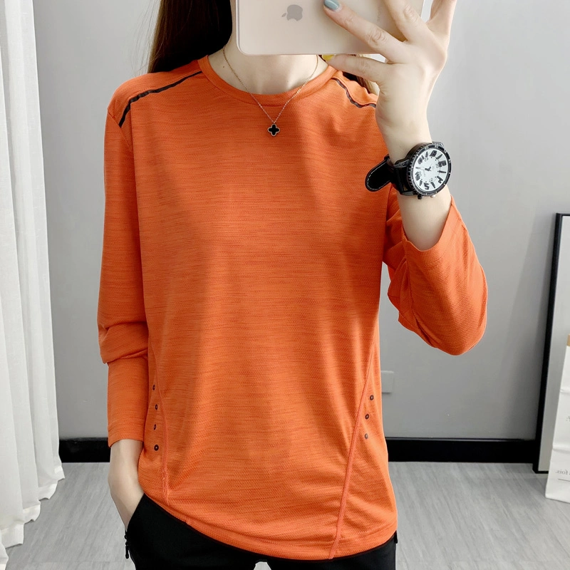 Outdoor Cationic Moisture Absorption Sweat-Wicking Quick-Drying T-Shirt Women&prime;s Long Sleeve