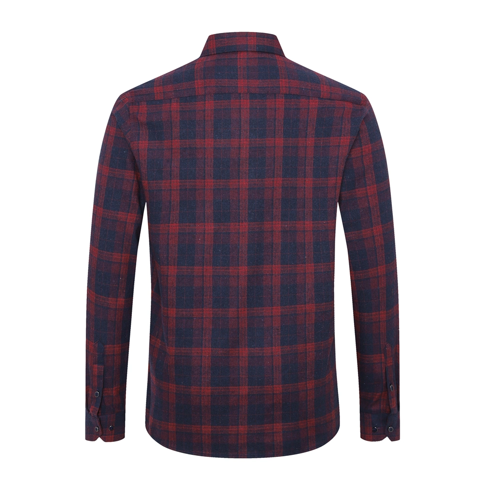 Top Sell New Customized 100% Cotton Men&prime;s Loose Dress Shirts Blouse Long Sleeves Oversized Yarn-Dyed Casual Formal Flannel Business Shirt with Logo