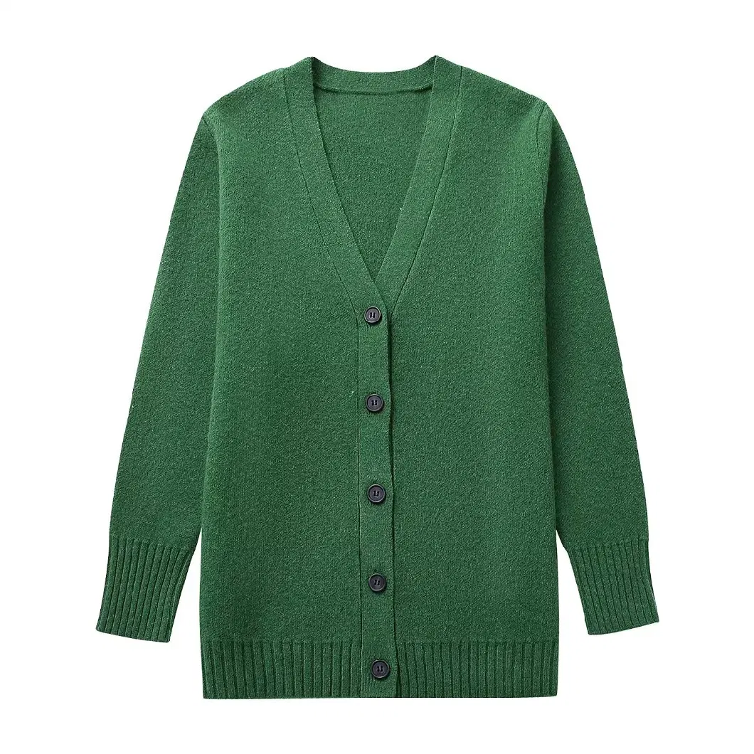 Pb&Za Women&prime;s Clothing Wholesale Solid Color Basic Knitted Jackets and Sweaters