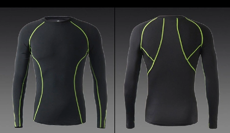 Fleece Lined Thermal Sports Compression Long Sleeve Shirts for Workout