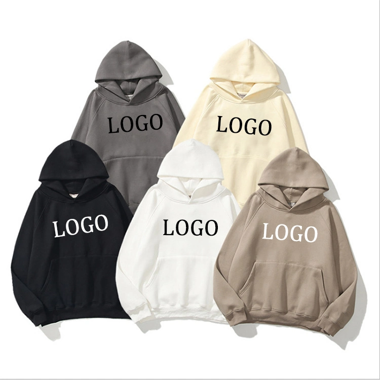 Custom Logo Print Felpa Embossed Pullover Oversize Couple Unisex Plain Men&prime; S Hoodies &amp; Sweatshirts