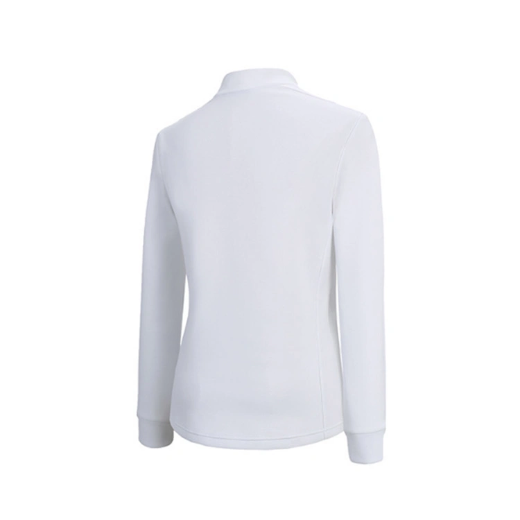 Women Layered-Look Sleeve Golf Shirt High Quality Women&prime;s Long Sleeve Polo Shirt