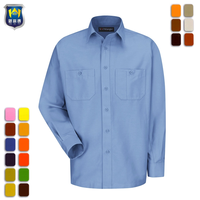 Breathable Long Sleeve Womens Fitted Work Shirt