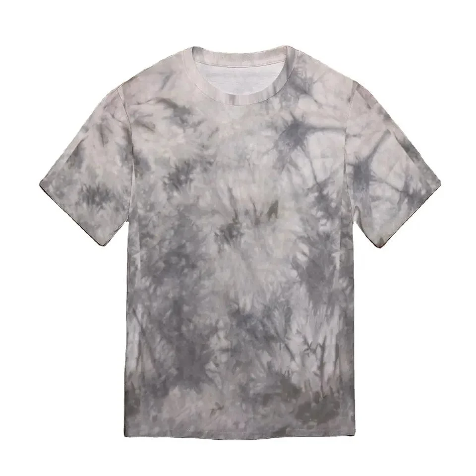 Wholesale Summer Casual Tees Short Sleeves Print Tie Dye Mens Loose Oversized T Shirt