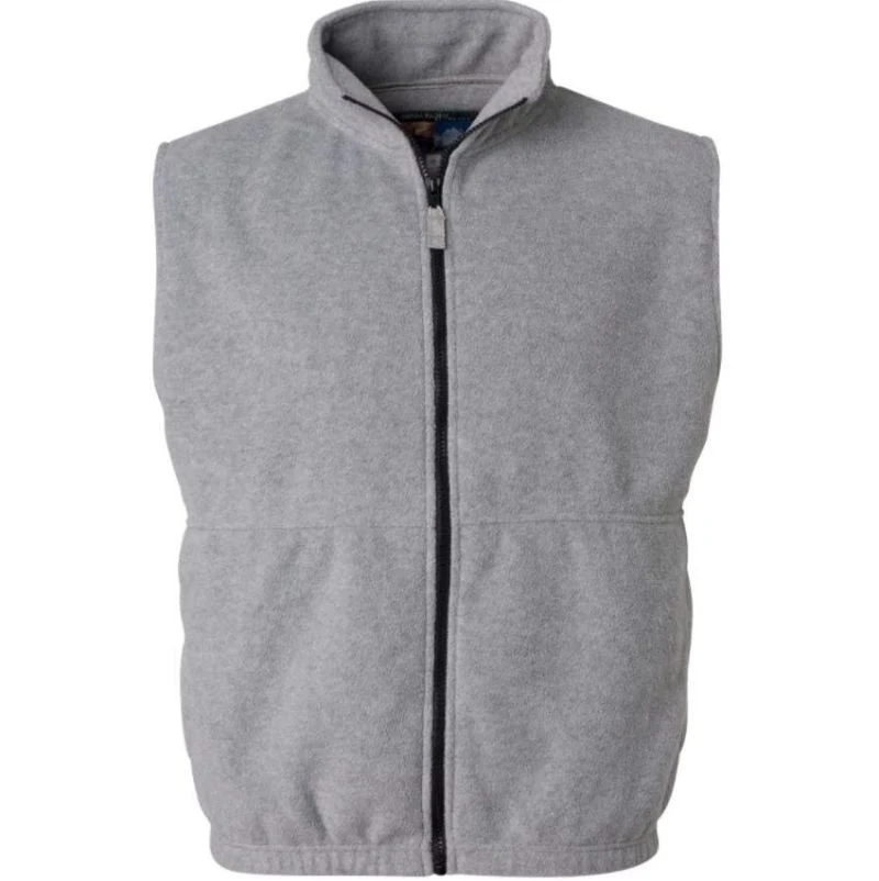 Custom Work Coat Men Grey Waistcoat Full-Zip Sweater Fleece Vest Jacket with Different Size