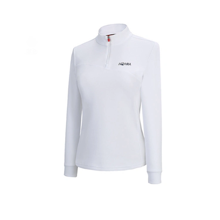 Women Layered-Look Sleeve Golf Shirt High Quality Women&prime;s Long Sleeve Polo Shirt