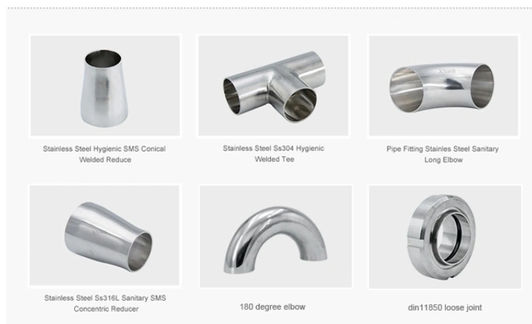 Sanitary Stainless Steel Pharmaceuticals, Food, Beverages Pipe Fitting Welded/Clamped/Long/Short/Equal Tee (SMS-No. NM033146)