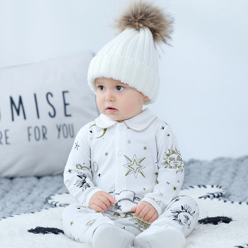 2023 Infant Toddler Baby Sweater Bubble Romper Chunky Knit Vintage Pullover Girls Boys&prime; Long Sleeve Oversized Baby Sweater