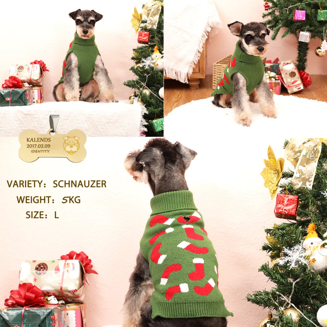 Christmas Cat Dog Knit Sweater Pullover Winter Dog Clothes Small Dog Chihuahua Yorkie Puppy Jacket Pet Clothing