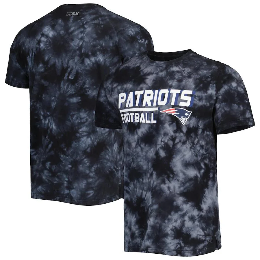 Dropshipping Wholesale Men&prime;s Dallas Patriots Falcons Broncos Bears Cowboys Msx by Michael Strahan Black Tie-Dye T-Shirt