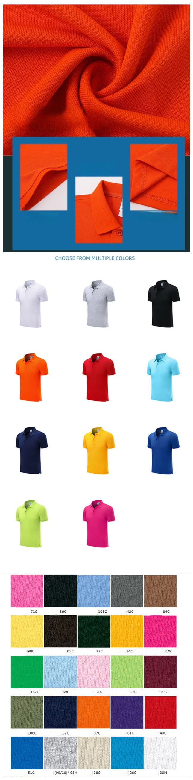 Custom/Customized Clothing Plain/Blank/Stripe Printing/Printed/Embroidery Apparel/Garment Cotton/Polyester Pique/Jersey Dress Man/Men&prime; S Golf Polo Shirt