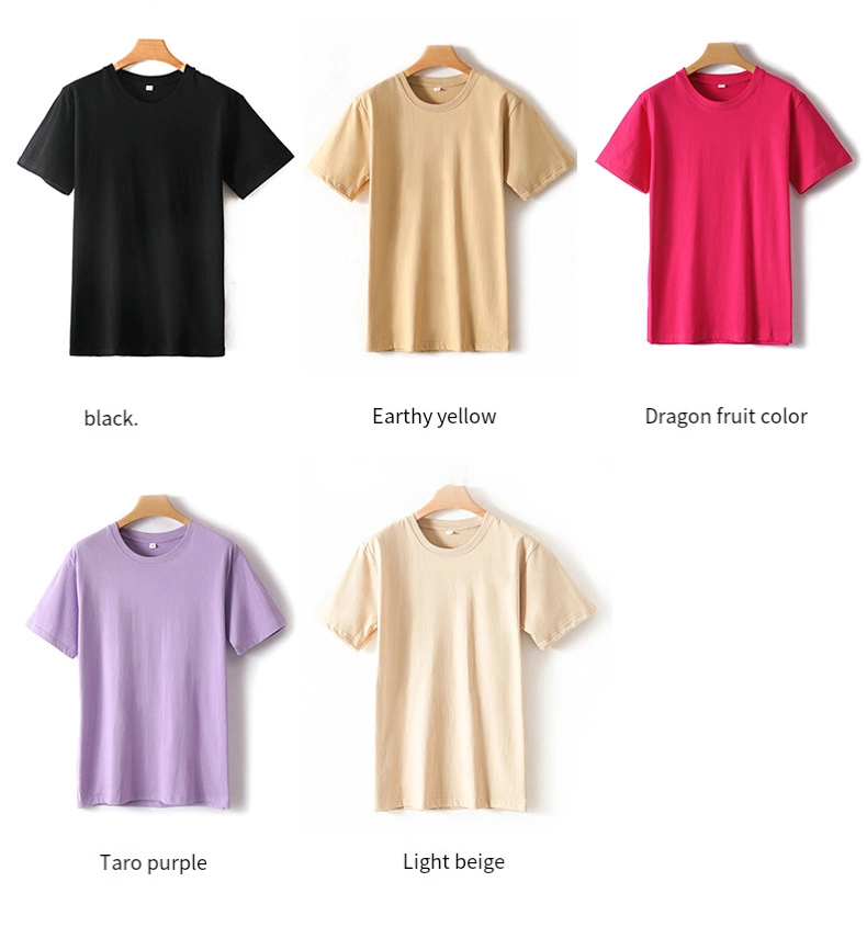 Wholesale Custom Women Men Plain Fashion Round Neck T Shirt with Printing Logo 100% Organic Cotton Men&prime;s T-Shirts