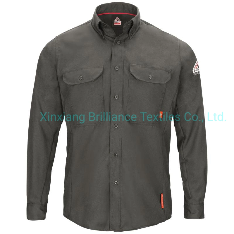 Safety Construction Work Shirts Long Sleeve Wood Working Shirt Custom Fr Welding Fire Retardant Shirts Wholesale